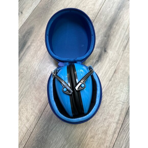 Kids Noise Cancelling Ear Protection Headphones With Carrying Case - Blue/Patter - Picture 3 of 8